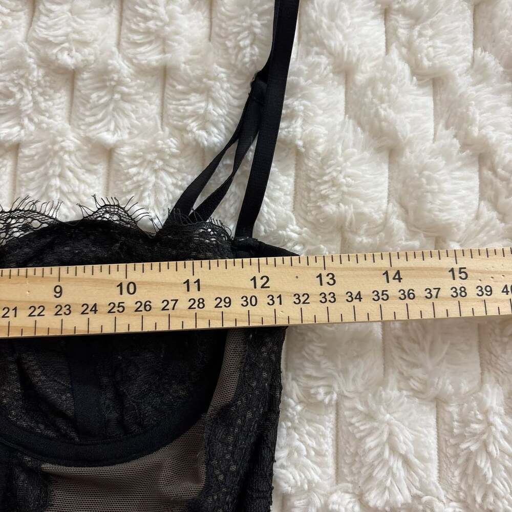 Out From Under Urban Outfitters Black Lace Mesh Corset Medium Halloween Costume - Picture 6 of 8